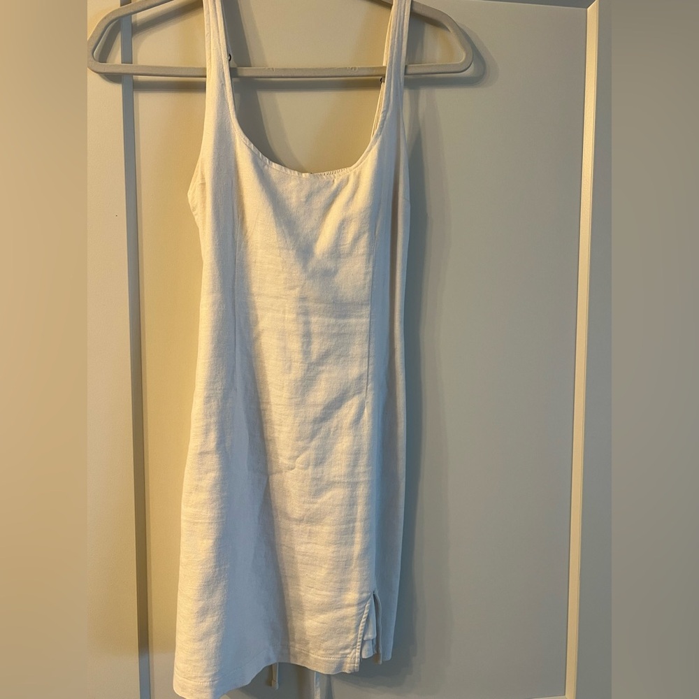 Abercrombie 90s Scoopneck Slip Mini Dress white ; great condition